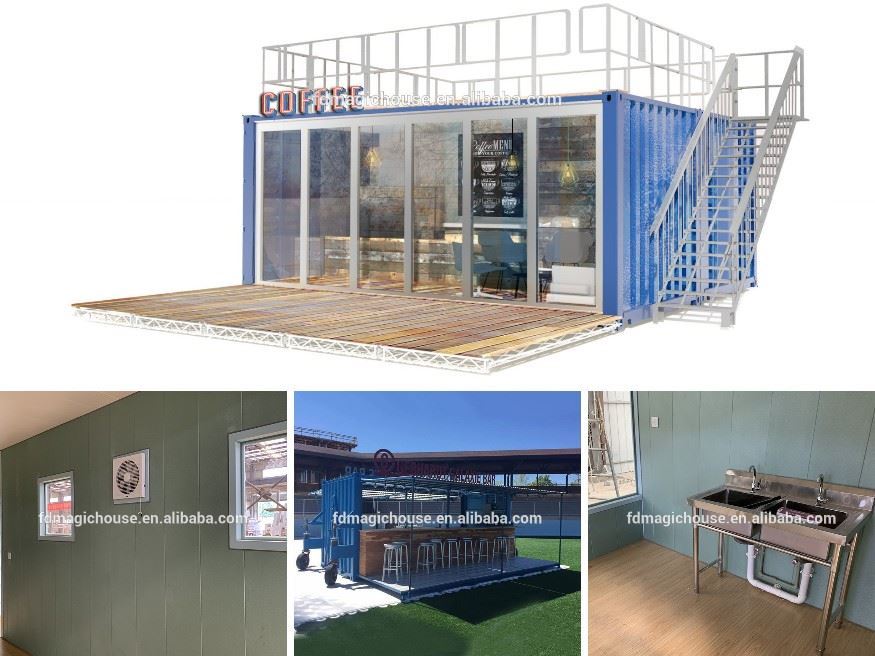 container bar in garden